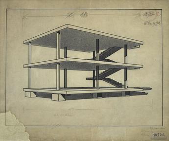 Charles-Édouard Jeanneret, 1914–15, Maison Dom-Ino (Ngôi nhà Dom-Ino)
