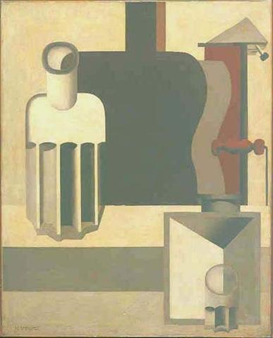 Le Corbusier, 1920, Guitare Verticale (phiên bản 2ème), sơn dầu trên vải, 100 cm × 81 cm (39 in × 32 in), Fondation Le Corbusier, Paris