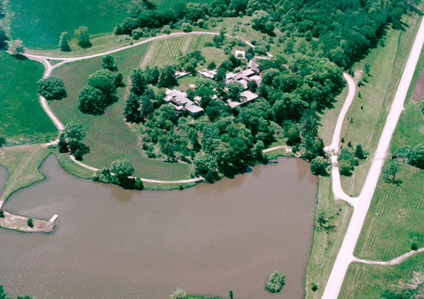 Ảnh chụp từ trên không của Taliesin, Spring Green, Wisconsin